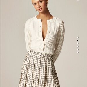 J. Crew Skirt- pleated prep in foulard print